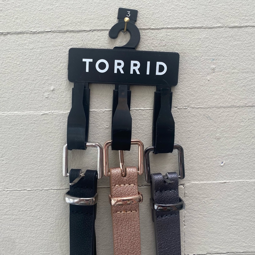 Never Worn Torrid Metallic Accessory Belt Set of 3 Size 3